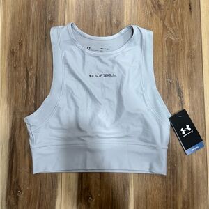 Under Armour Women's Light Gray Softball Crop Top